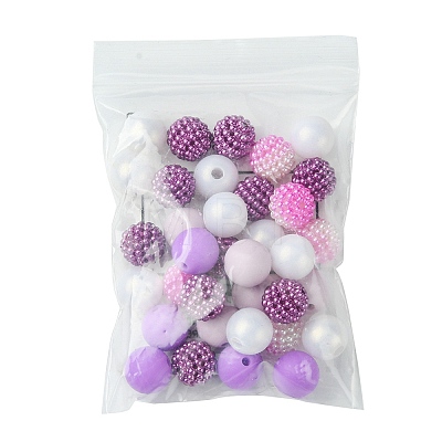 DIY Round Silicone & Acrylic & Berry Beads Making Findings Kits DIY-FS0006-26F-1