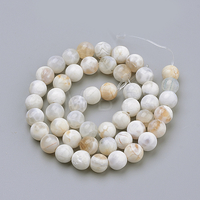 Natural Weathered Agate Beads Strands G-S249-09-8mm-1