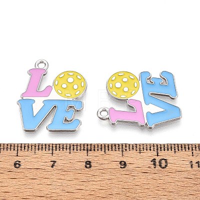 Alloy Enamel Sports Pendants ENAM-T022-76P-1
