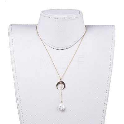 Natural Baroque Pearl Keshi Pearl Pendant Necklaces X-NJEW-JN02493-1