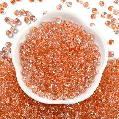 6/0 Spray Paint Glass Seed Beads SEED-H003-11C-1