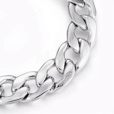 304 Stainless Steel Bracelets STAS-D162-09-1