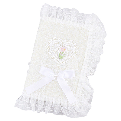 Polyester Lace Book Covers OFST-WH0002-59A-1