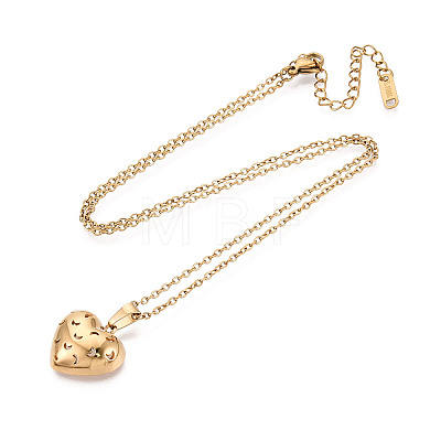 304 Stainless Steel Pendant Necklaces NJEW-T018-38G-1