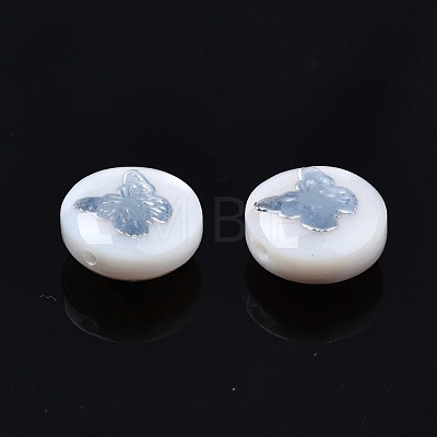 Natural Freshwater Shell Beads SHEL-N003-22-13P-1