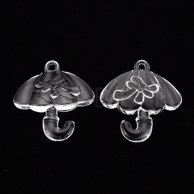 Transparent Acrylic Pendants TACR-T024-01B-205-1