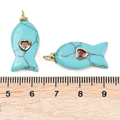 Synthetic Turquoise Pendants G-Z134-06G-03-1