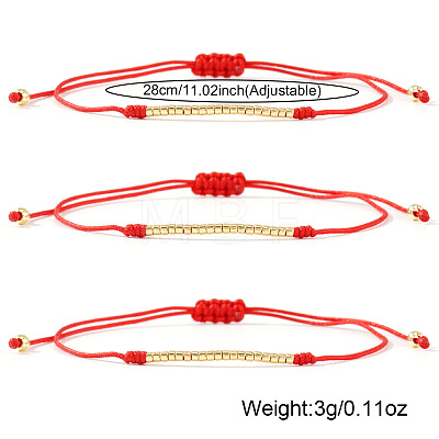 3Pcs Plastic Beads Braided Bead Bracelets CF6831-2-1