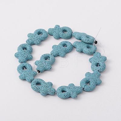 Synthetic Lava Rock Bead Strands G-N0094-14-1