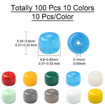 100Pcs 10 Colors K9 Glass Beads Strands GLAA-YW0003-59-1
