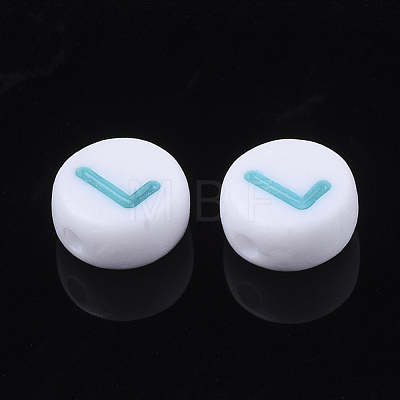 Initial Acrylic Beads X-OACR-E001-20L-1