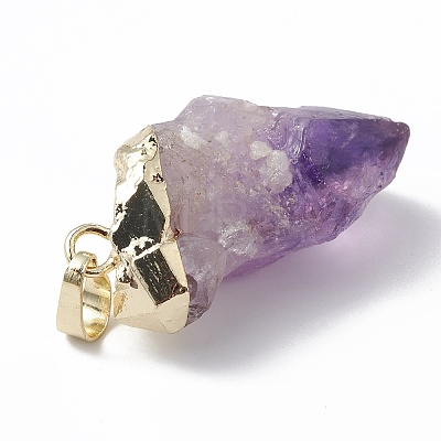 Rough Raw Natural Amethyst Pendants G-E590-05LG-1