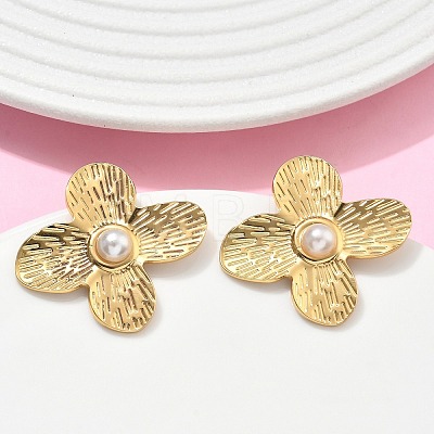 201 Stainless Steel Stud Earrings EJEW-D354-08G-06-1