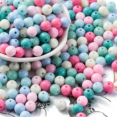 Opaque Acrylic Beads SACR-Q004-02F-1