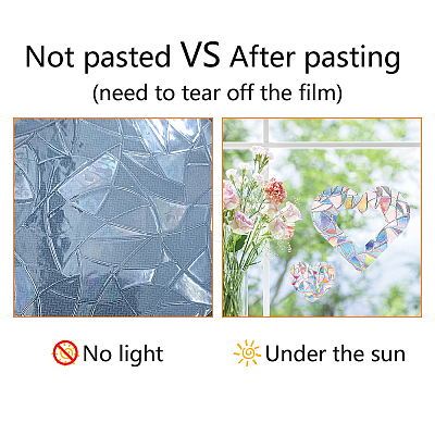 Waterproof PVC Colored Laser Stained Window Film Adhesive Stickers DIY-WH0256-060-1