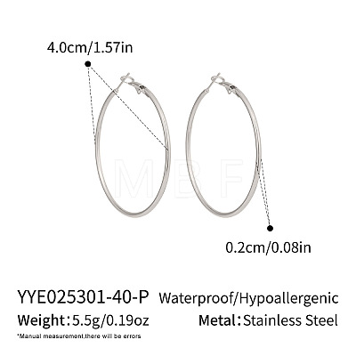 304 Stainless Steel Hoop Earrings OC2065-10-1
