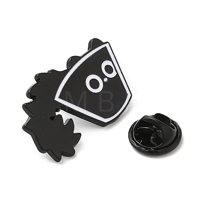 Black Cat with Cup Alloy Enamel Brooch JEWB-E022-04EB-05-1