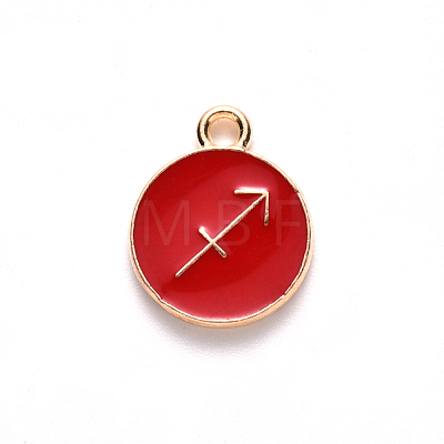 Alloy Enamel Pendants ENAM-S124-01A-07F-1