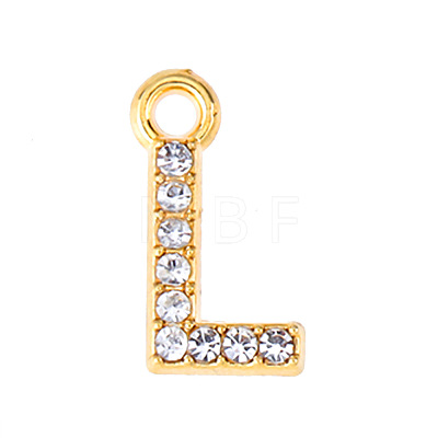 Golden Tone Alloy Rhinestone Pendants PW-WGCC773-12-1