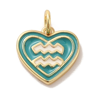 Real 18K Gold Plated Brass Enamel Pendants KK-M273-06A-G-1