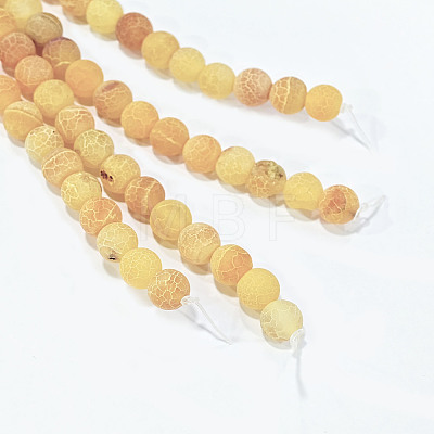 Natural Weathered Agate Beads Strands X-G-G589-8mm-02-1