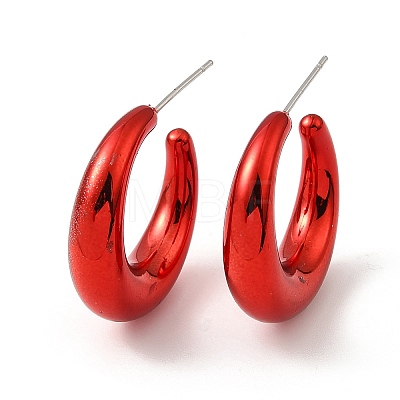 Ring Acrylic Stud Earrings EJEW-P251-34-1