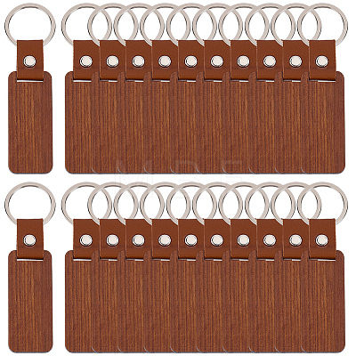 25Pcs PU Leather Keychains KEYC-CY0001-06-1