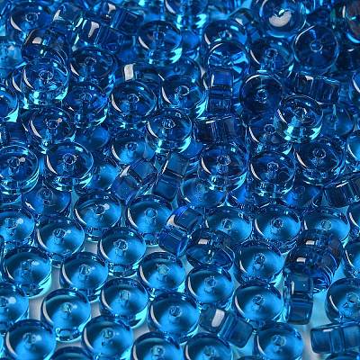 Transparent Colours Glass Seed Beads SEED-E001-T3x6mm-03-1