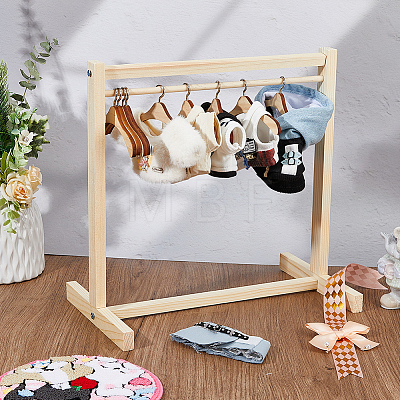 16Pcs 2 Style Wooden Doll Clothes Hangers DOLL-FG0001-03-1