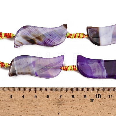 Dyed & Heated Natural Banded Agate Beads Strands GG-CBAB9C6-B02-01-1
