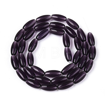 Transparent Glass Beads Strands GLAA-T028-15T-01-1
