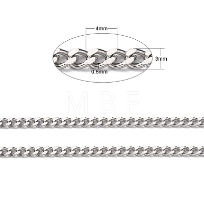 304 Stainless Steel Curb Chains CHS-R009-02-1