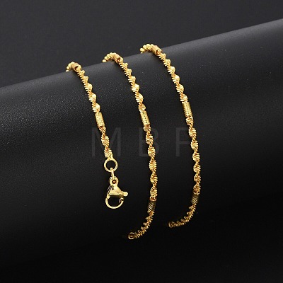 Brass Singapore Chains Necklaces for Women NJEW-D302-38G-1