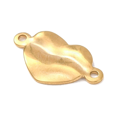 304 Stainless Steel Textured Links Connector Charms STAS-K302-02E-G-1