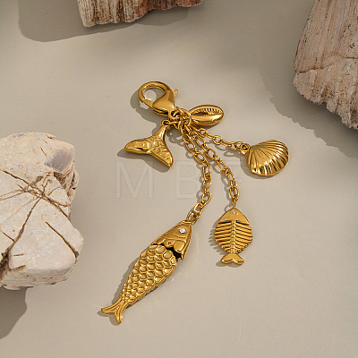 Beach Stainless Steel Pendant Decorations JU0955-3-1