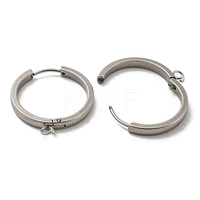 201 Stainless Steel Huggie Hoop Earrings Findings STAS-A167-01Q-P-1