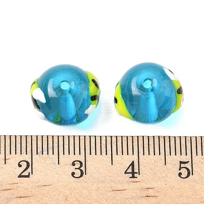 Ocean Theme Handmade Glass Enamel Beads LAMP-D304-02G-1