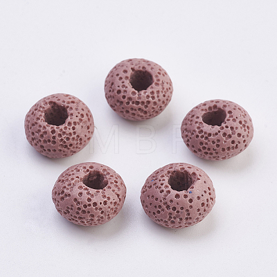 Natural Dyed Lava Rock European Beads G-E477-A-1