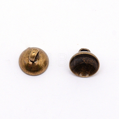 Brass Bead Cap Pendant Bails KK-TAC0006-01AB-1