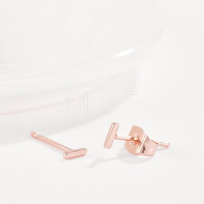 Brass Stud Earrings EJEW-BB35390-RG-1