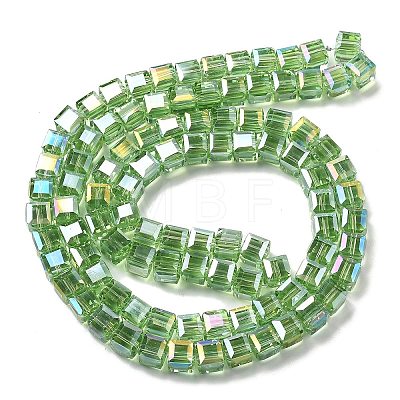 Electroplate Glass Beads Strands EGLA-H108-01A-AB03-1