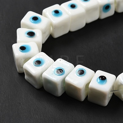 Handmade Evil Eye Lampwork Beads Strands LAMP-G154-04D-1