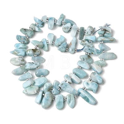 Natural Larimar Beads Strands G-P604-A28-01-1