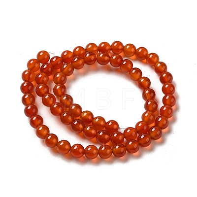 Natural Carnelian Beads Strands G-G390-6mm-03-1