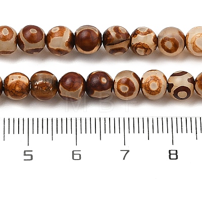 Natural Tibetan 3-Eye dZi Agate Beads Strands G-A240-A01-01-1