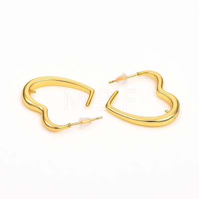 Brass Stud Earring Findings EJEW-F250-10-G-1