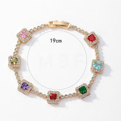 Colorful Cubic Zirconia Tennis Bracelets for Women XZ3226-1-1