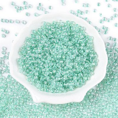 6/0 Transparent Inside Colours Glass Seed Round Beads SEED-N006-004C-1