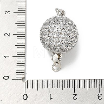 Rack Plating Brass Micro Pave Cubic Zirconia Pendants KK-L224-071P-1