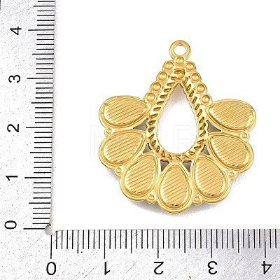 Bohemian Style 304 Stainless Steel with Dyed Synthetic Turquoise Pendants STAS-G381-01G-1